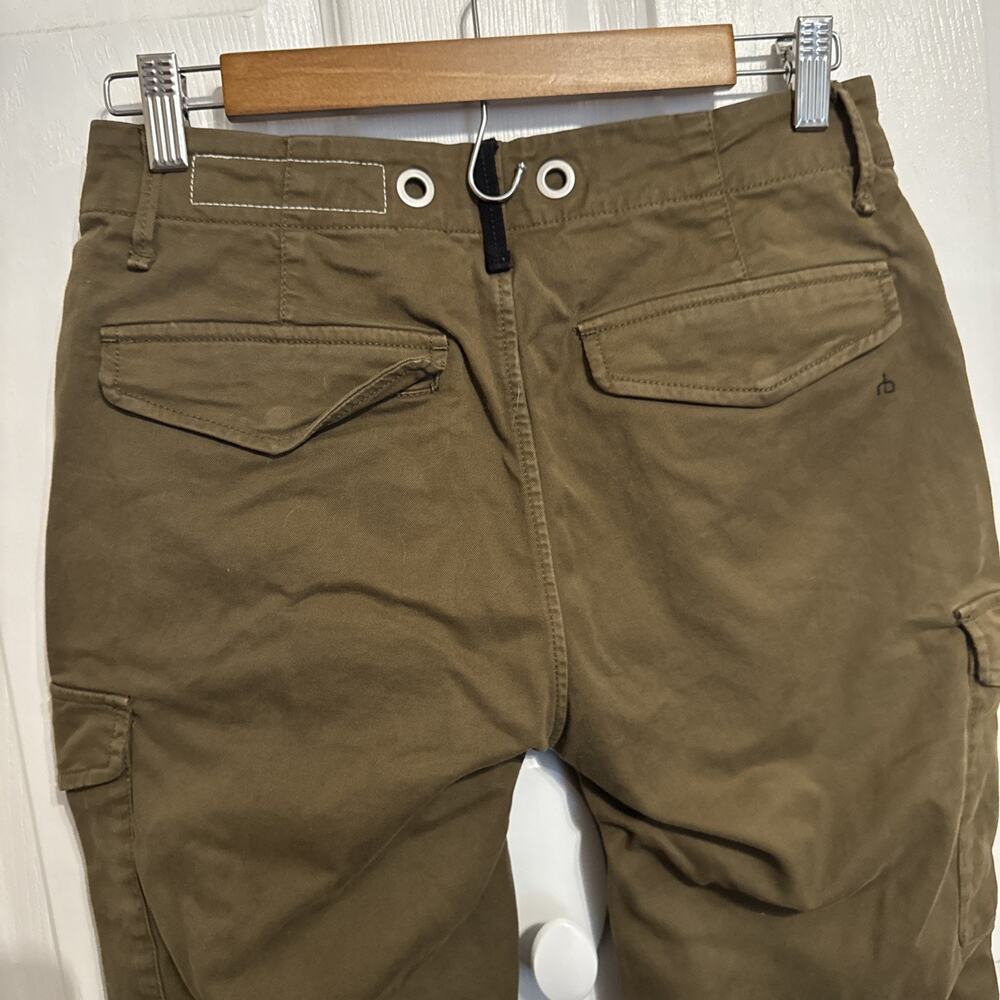 Rag‎ & Bone Women’s Army Green Cargo Pants Tapered Raw Hem Size 24 - Picture 5 of 8